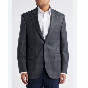 Peter Millar Flynn Classic Plaid Wool Sport Coat 48R